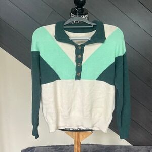 Amazon Colorblock V-Neck‎ Knit Sweater